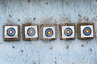 Targets on wall