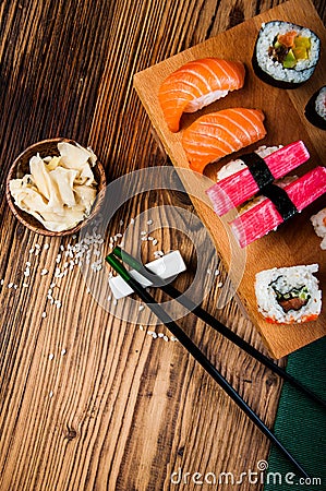 Tasty, fresh and healthy sushi set