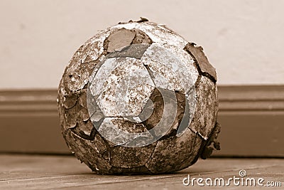 Tatty old soccer ball