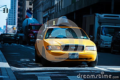 Taxi cab on the street of New York, USA