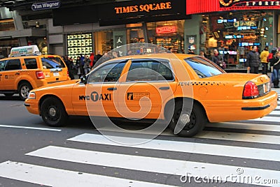 Taxi cab at Times Square