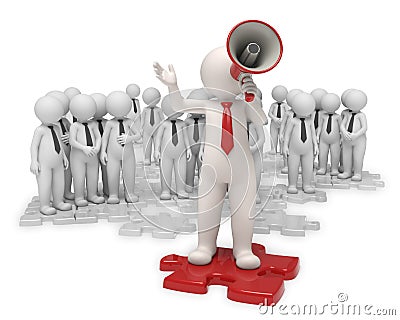 Team Leader With Megaphone Royalty Free S