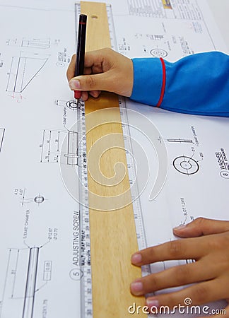 Technical drawing work