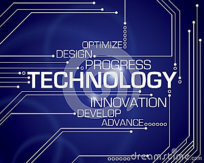 Technology Word Background