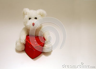 Teddy Bear With Heart Box