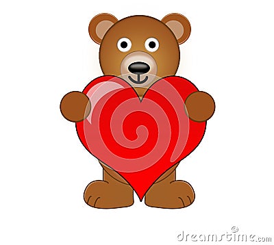 A Teddy Bear Holding A Love Heart