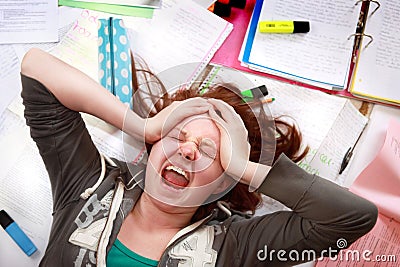 Teenage exam stress