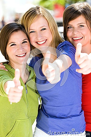 Teens With Thumbs Up