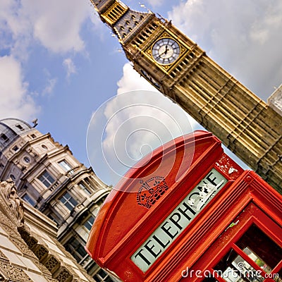 Telephone box and Big Ben