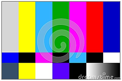 Television colored bars signal