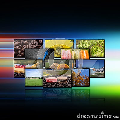 Television with globe internet production technology concept