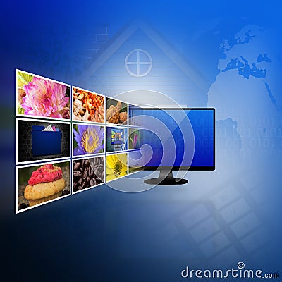 Television and internet production technology concept