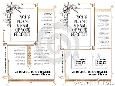 Template for business, envelope, invitations