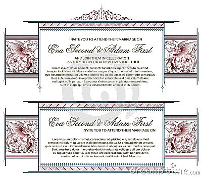Template for business, envelope, invitations