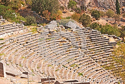 Temple of Apollo and the theater at Delphi oracle archaeological