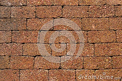 Temple brick wall background and texture in Goa, India