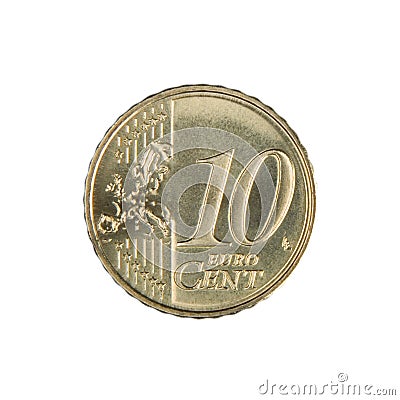 Ten Euro Cent Coin Stock Image - Image: 5262
