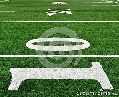 Ten Yard Line on American Football Field