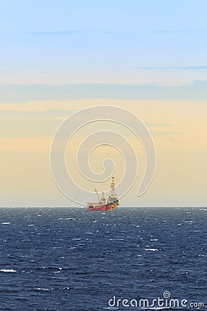 Tender Drilling Oil Rig In The Ocean