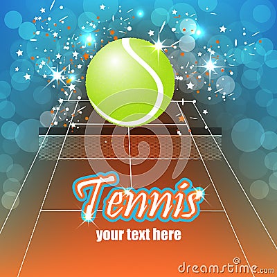 Tennis background with ball