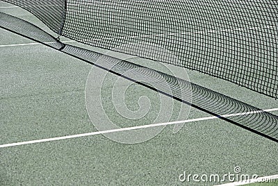 Tennis court net detail