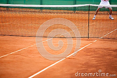 Tennis player in action