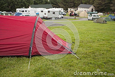 Tent in a camping site