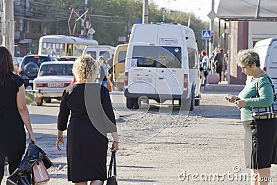 Terrible condition of the road surface on the public transport