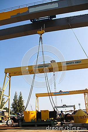 Test load big crane
