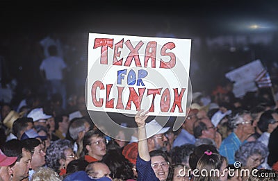 Texas For Clinton sign