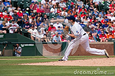 Texas Rangers Pitcher Colby Lewis Pitching