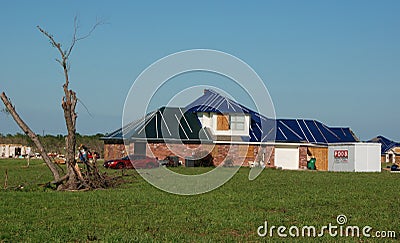 Texas Tornado - Damaged Roof