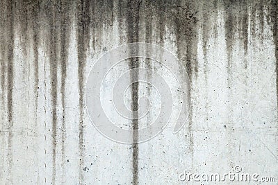 Texture of Concrete Wall with Water Marks Running Down