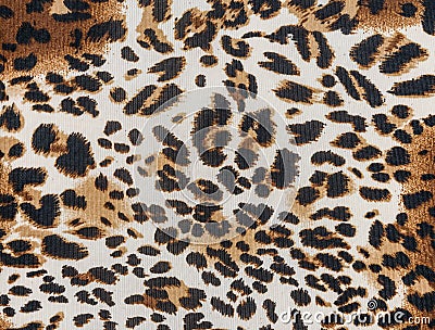 Texture of fabric striped leopard
