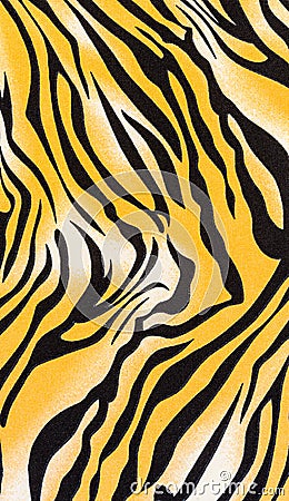 Texture of fabric stripes tiger