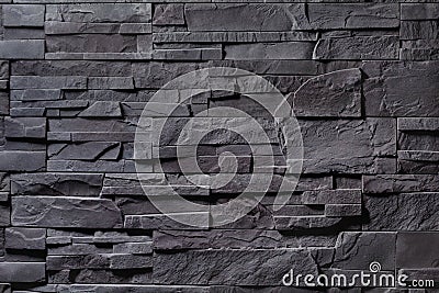 Texture of gray stone wall