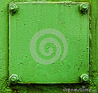 Texture of old green metal door