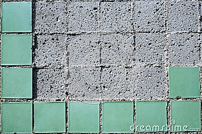 Texture of the old tile wall
