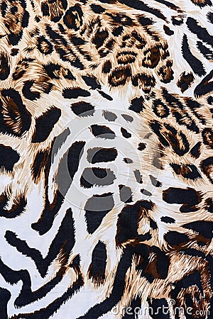 Texture of print fabric striped leopard