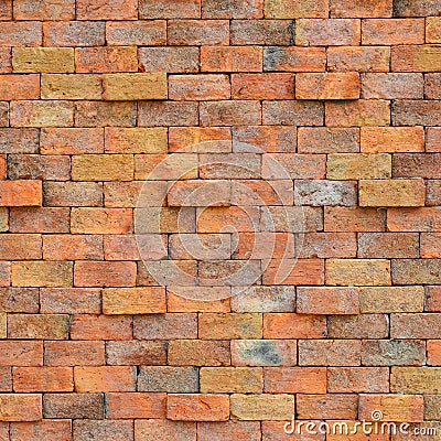 Texture of red old brick wall