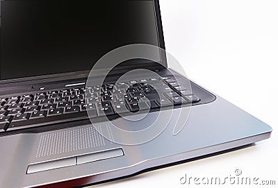 Tha laptop isolated on white background