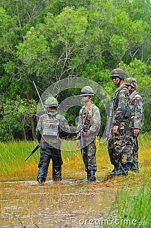 Thai army field training