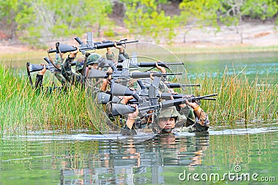 Thai army field training