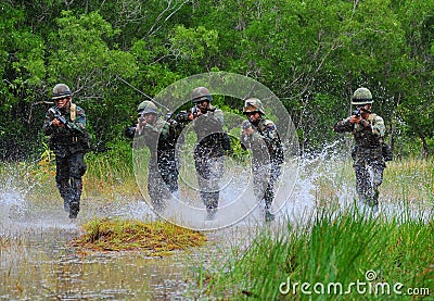 Thai army field training