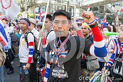 Thai people protest in Bangkok