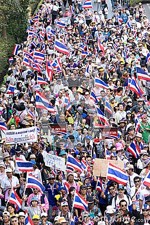 Thai people protest in Bangkok