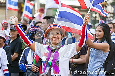 Thai people protest in Bangkok