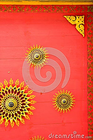 Thai temple ceiling decoration