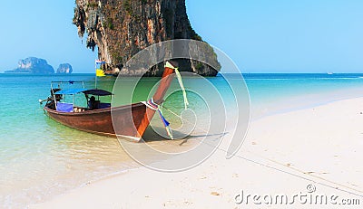 Thailand beach landscape tropical background. Asia ocean nature