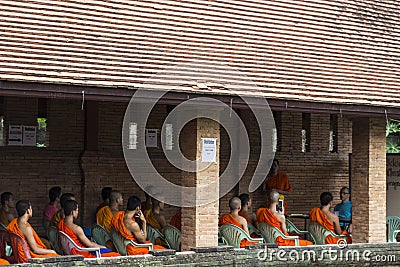 Thailand buddhist Monk learning English